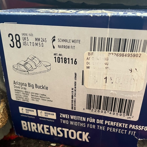 ‘Arizona Big Buckle’ Birkenstocks in ‘Dove Gray’- Size 38- great condition! - Picture 8 of 8